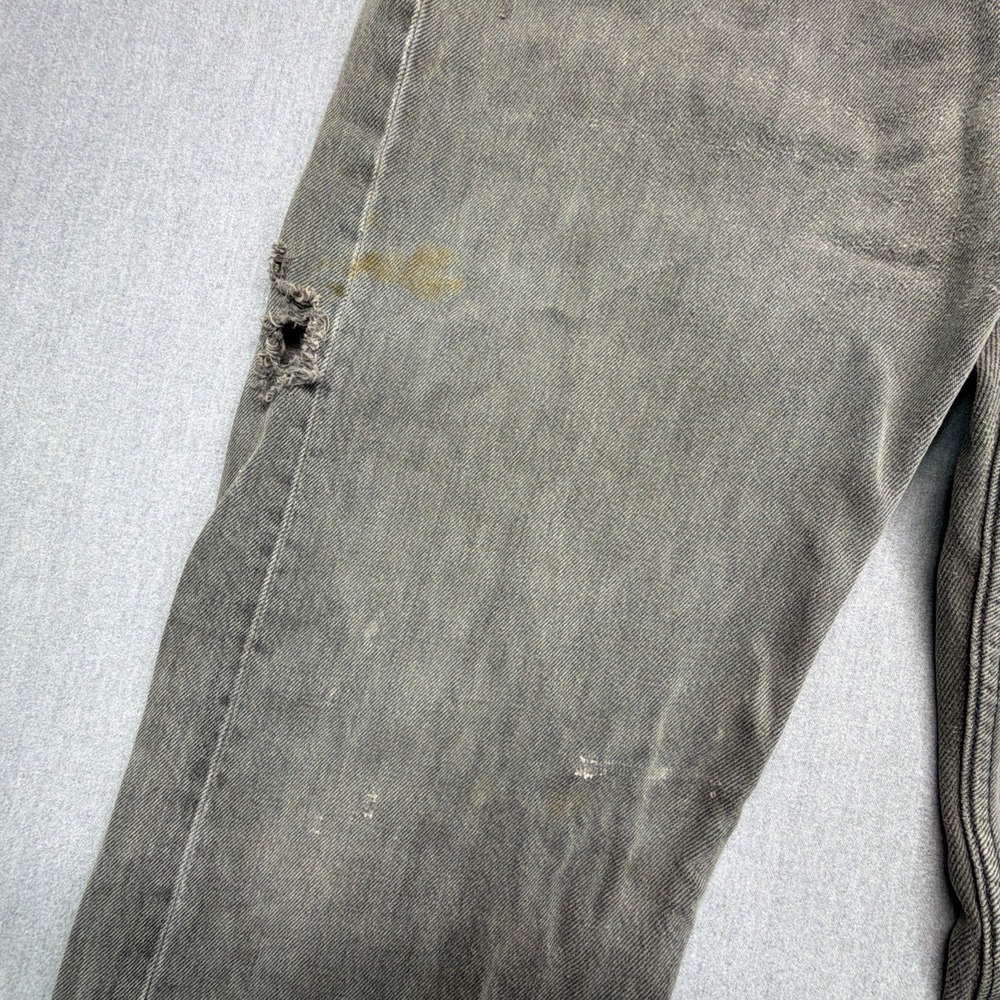 Vintage Levi's Black 501 Jeans Men's 35x34 (Fits 33x33) Made In USA Distressed - Picture 8 of 16